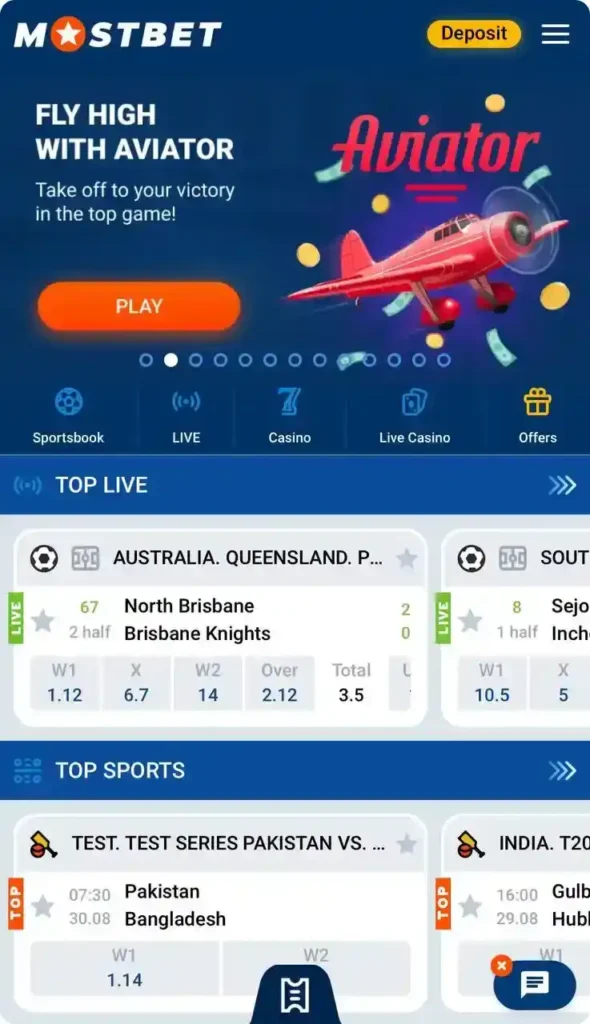 Mostbet Aviator APK